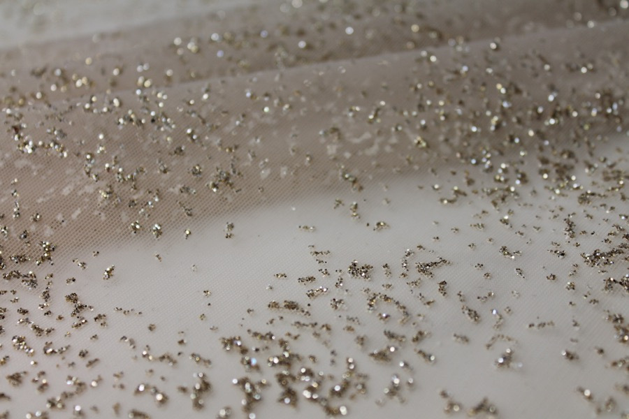 Nude Sheer Stretch Bodystocking w/Gold Glitter fabric, image 4 of 6