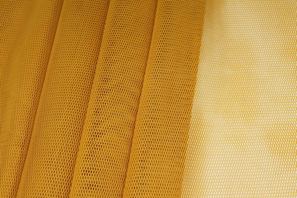 Sheer Airtex Mesh - Mustard fabric