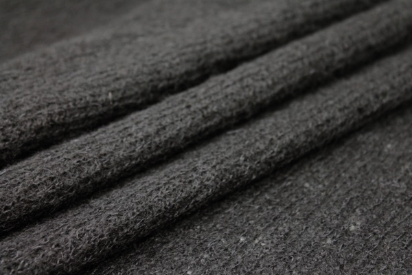 Loose Wool Knit - Black fabric