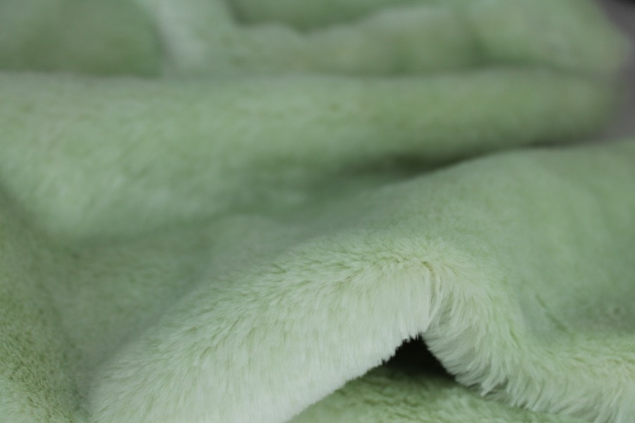 Faux Fur - Short Pile Mint Green fabric, image 4 of 6