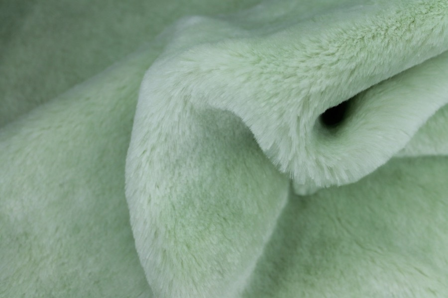 Faux Fur - Short Pile Mint Green fabric, image 5 of 6