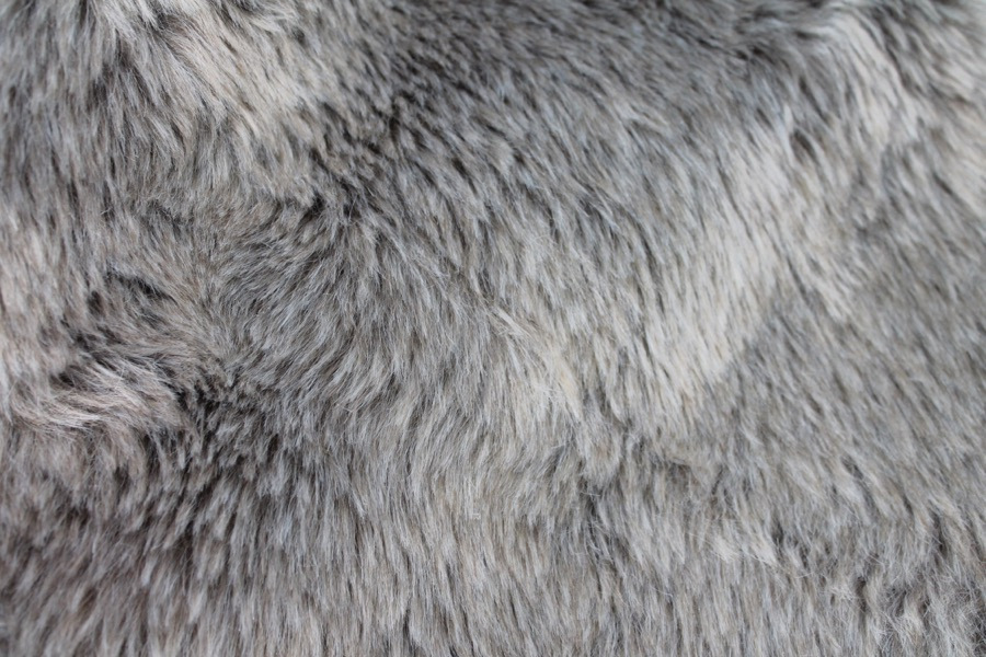 Faux Fur - Ash Grey fabric, image 3 of 5