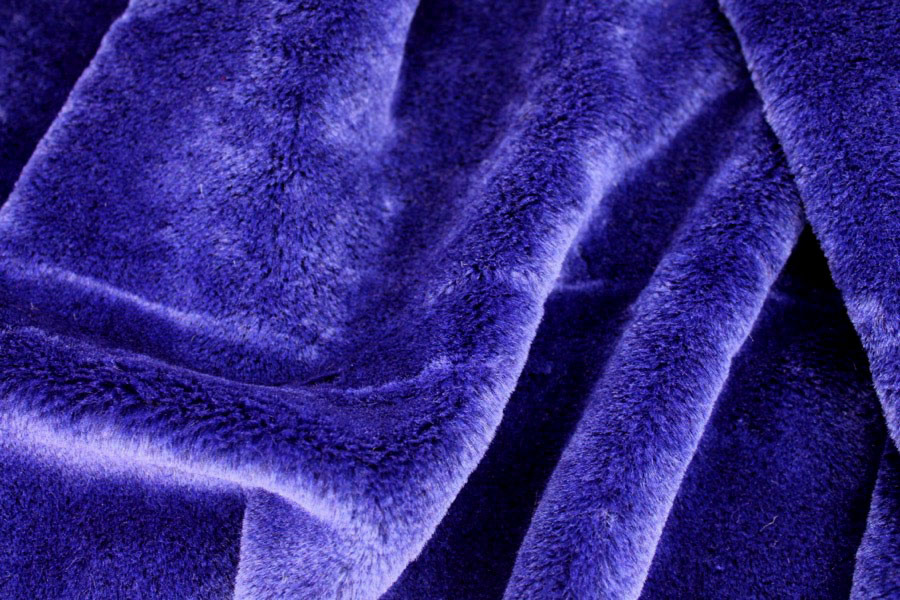 Faux Fur - Short Pile Indigo fabric, image 7 of 10