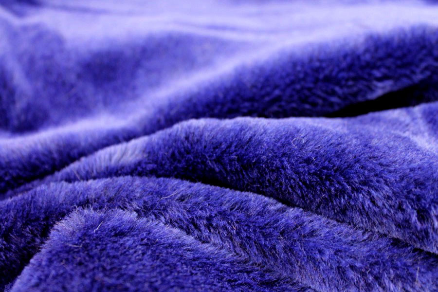 Faux Fur - Short Pile Indigo fabric