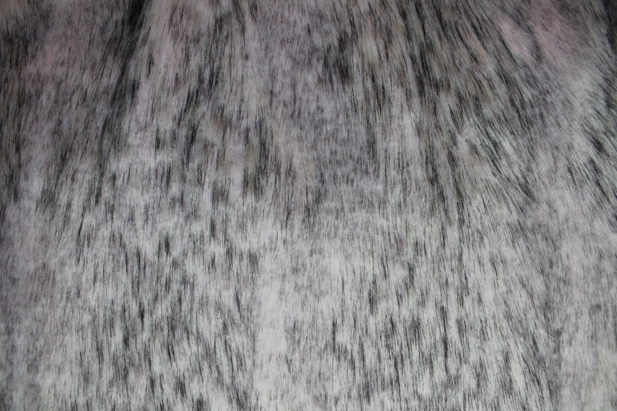 Faux Fur - Long Pile Pale Pink with Speckled Black Tips fabric, image 4 of 7