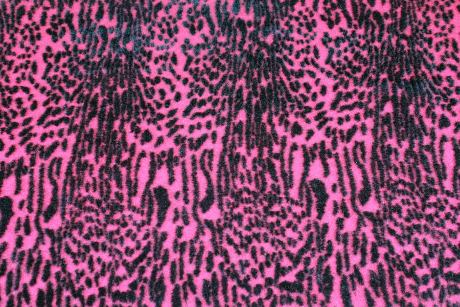 Boiled Wool Jersey Knit - Berry with Black Flocked Fur Spots fabric, image 6 of 6