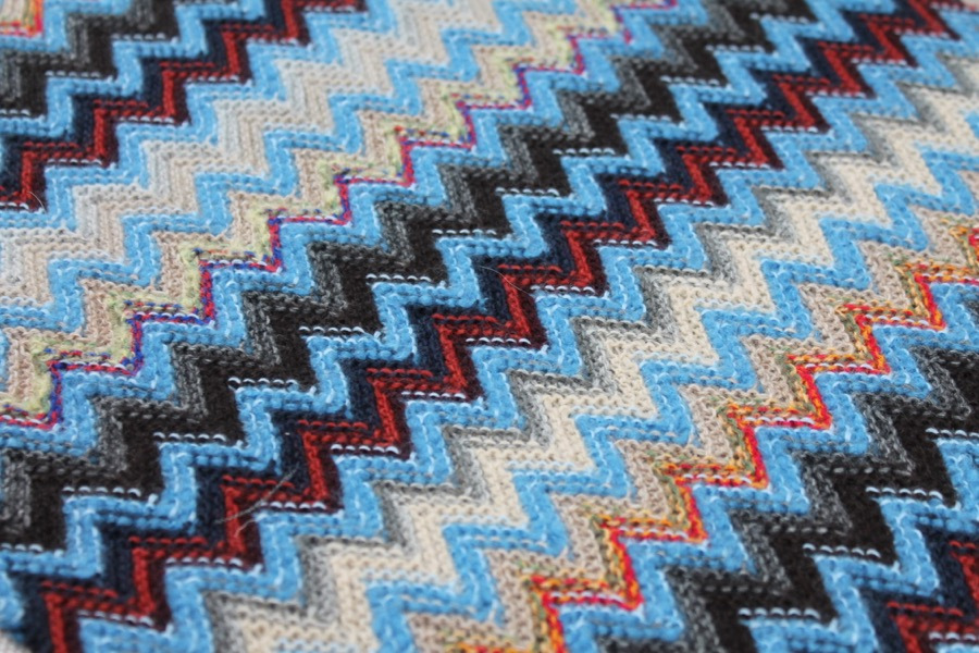 Zig Zag Knit - Blues fabric, image 2 of 6