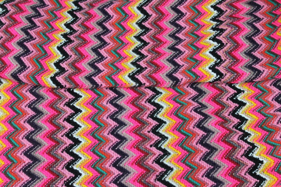 Zig Zag Knit - Pinks fabric, image 7 of 7