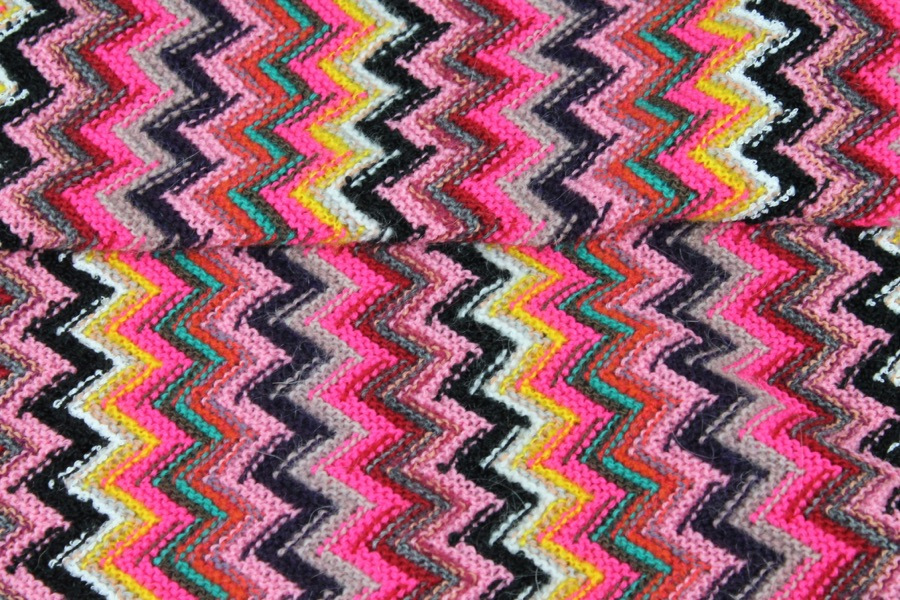 Zig Zag Knit - Pinks fabric, image 2 of 7