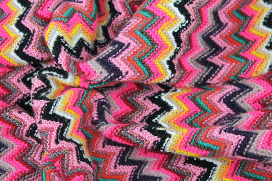 Zig Zag Knit - Pinks fabric, image 4 of 7