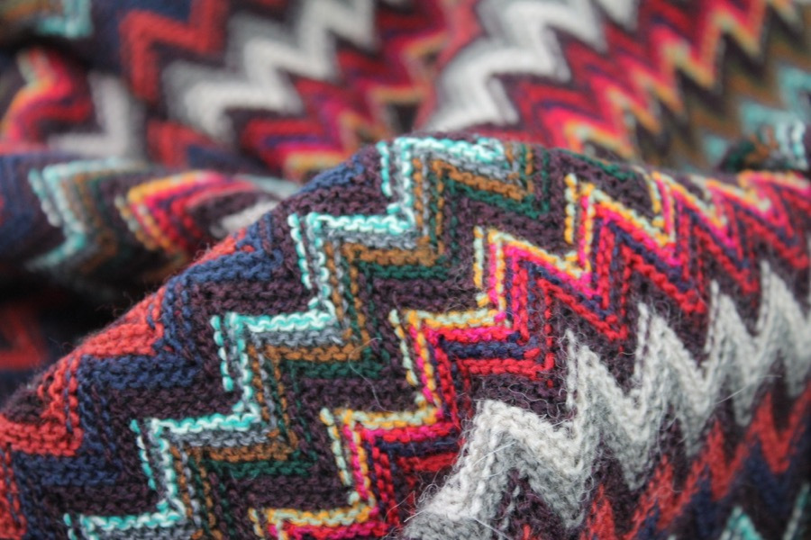 Zig Zag Knit - Browns fabric, image 2 of 6
