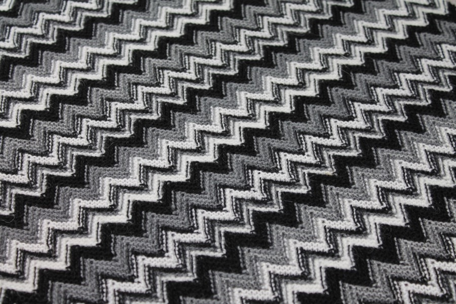 Zig Zag Knit - Black and White fabric, image 5 of 6