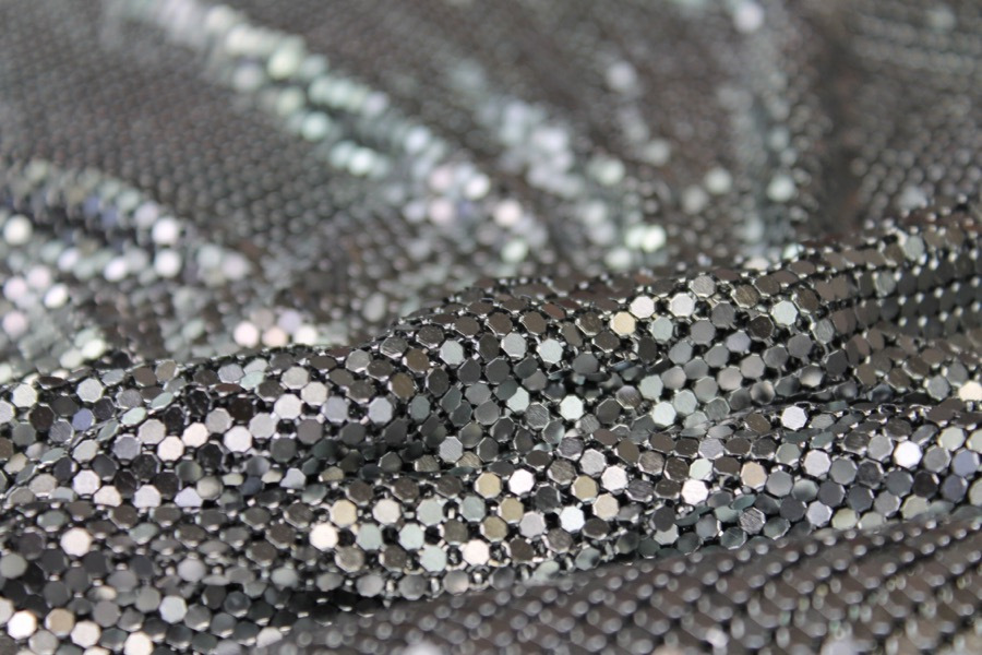 Metal Chainmaille Fabric - Grey, image 5 of 7