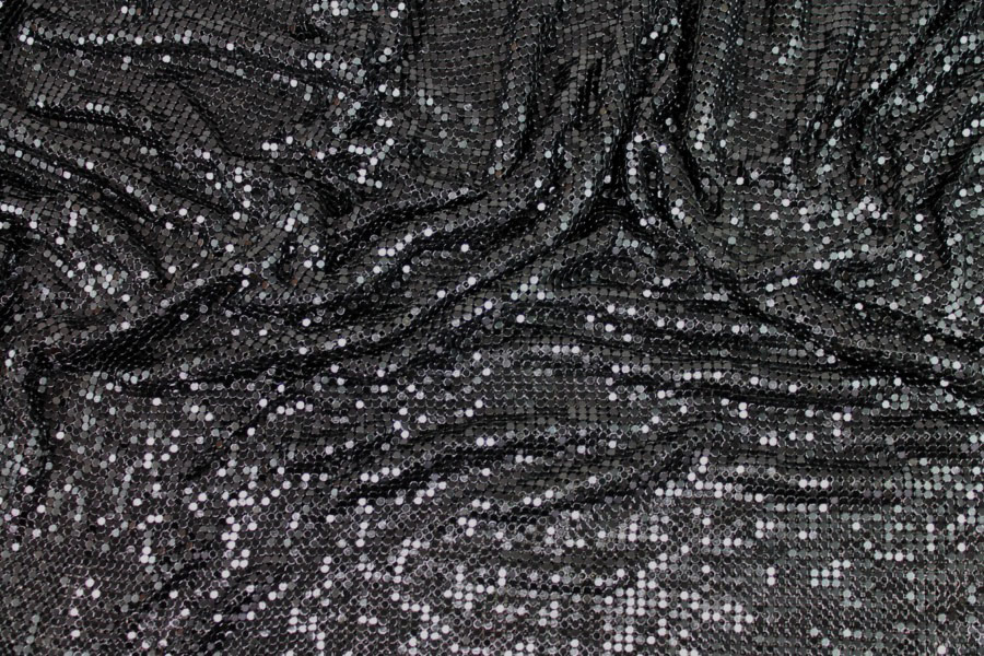 Metal Chainmaille Fabric - Black, image 4 of 6