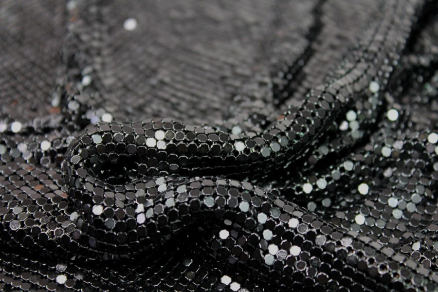 Metal Chainmaille Fabric - Black, image 2 of 6