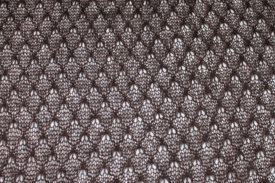 Fine "Lace" Wool Knit - Brown fabric, image 4 of 6