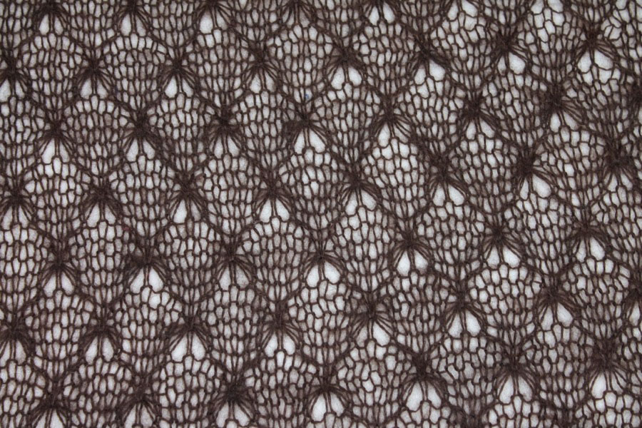 Fine "Lace" Wool Knit - Brown fabric, image 3 of 6
