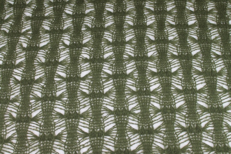 "Lace" Wool Knit - Green fabric, image 6 of 6