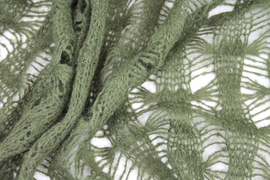 "Lace" Wool Knit - Green fabric, image 5 of 6