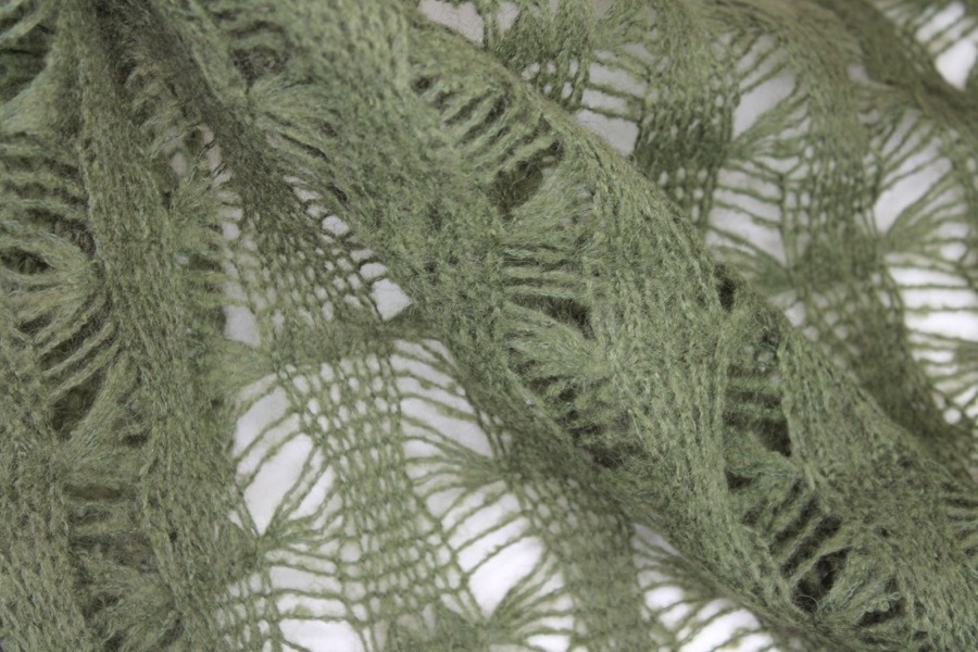"Lace" Wool Knit - Green fabric