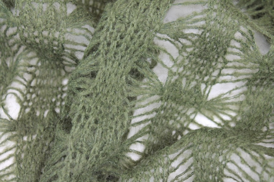 "Lace" Wool Knit - Green fabric, image 4 of 6