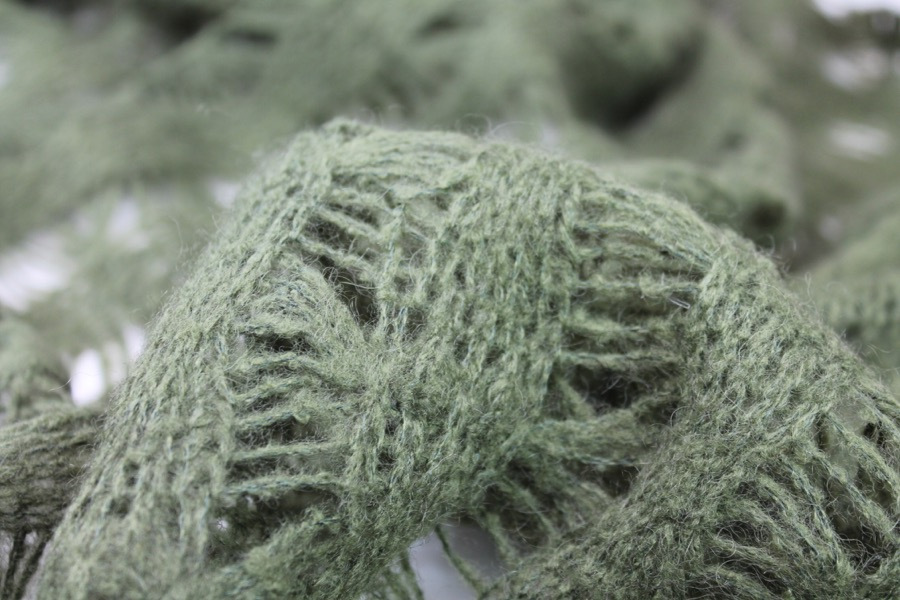 "Lace" Wool Knit - Green fabric, image 2 of 6