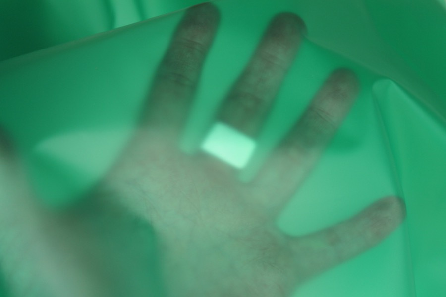 Turquoise Semi Transparent PVC / PU fabric, image 3 of 6