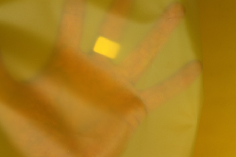 Yellow Semi Transparent PVC / PU fabric, image 3 of 5
