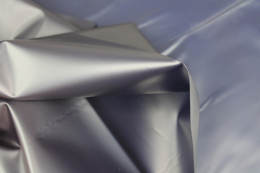Navy Semi Transparent PVC / PU fabric, image 6 of 6
