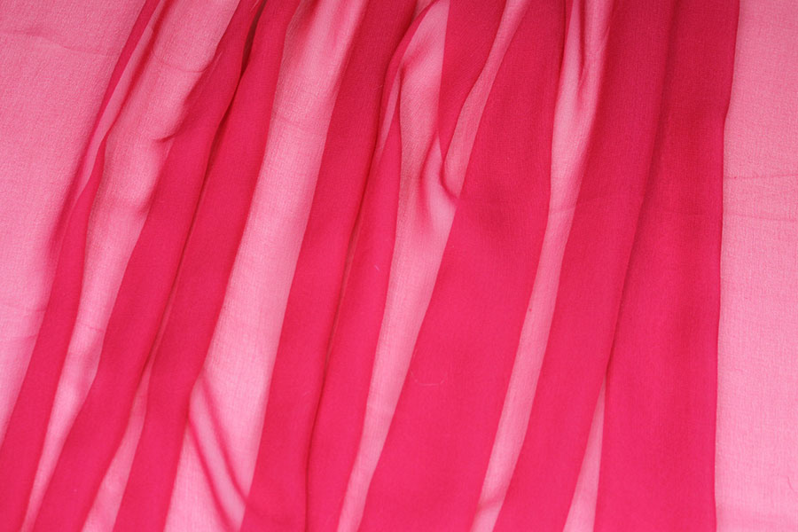 Cerise Silk Georgette - 110cm wide fabric, image 5 of 6