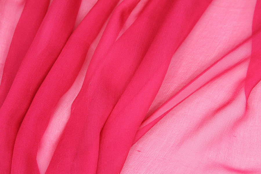 Cerise Silk Georgette - 110cm wide fabric, image 4 of 6
