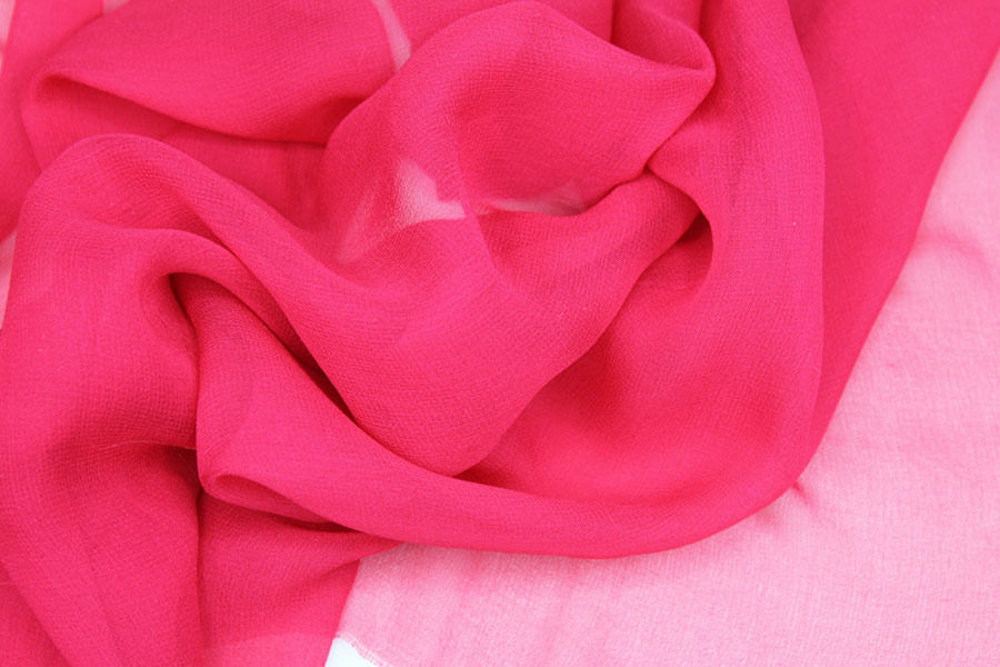 Cerise Silk Georgette - 110cm wide fabric, image 6 of 6