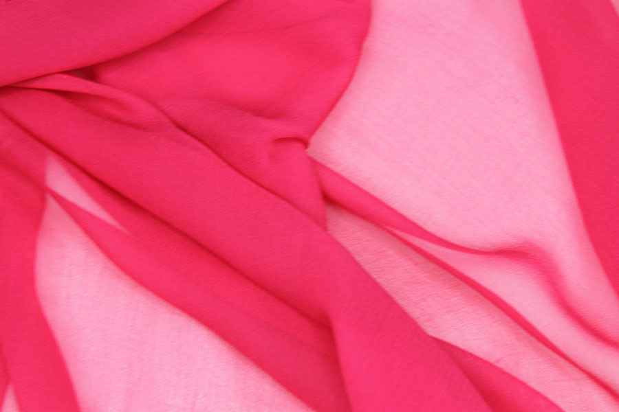 Cerise Silk Georgette - 110cm wide fabric, image 2 of 6