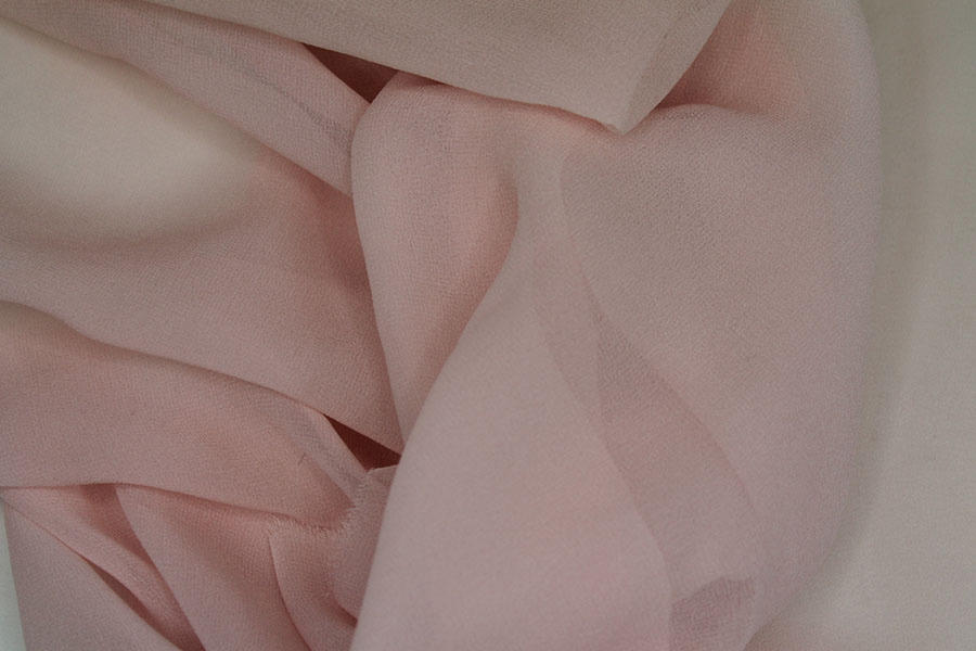 Pale Pink Silk Georgette - 135cm wide fabric, image 4 of 5