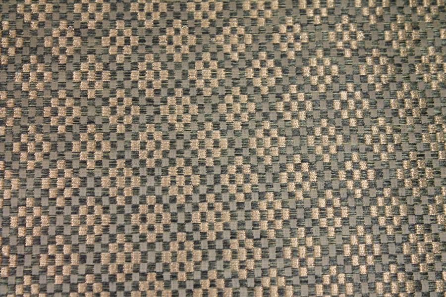 Banaras Brocade - Green & Gold Geometric fabric, image 3 of 6