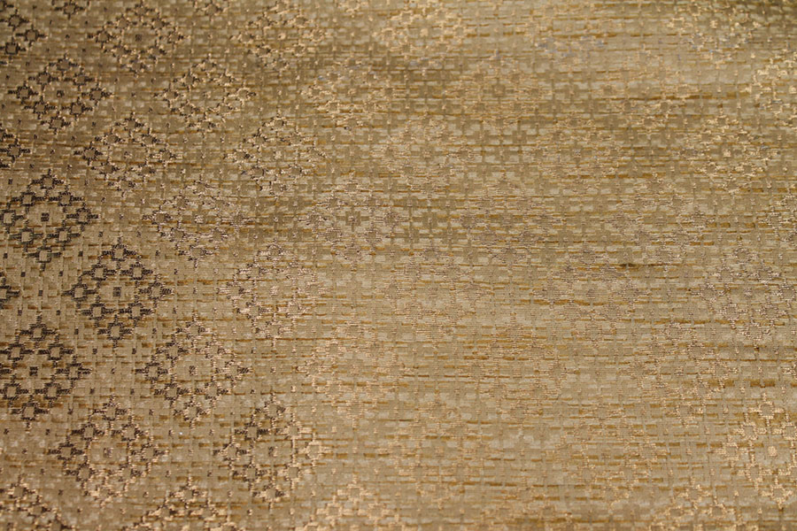 Banaras Brocade - Straw & Gold Geometric fabric, image 6 of 6