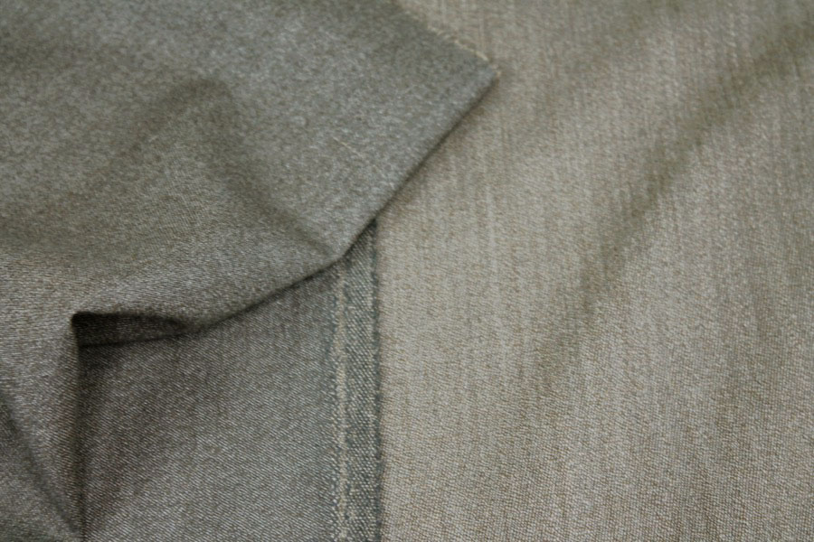 Wool Twill Suiting - Khaki Green fabric, image 5 of 7