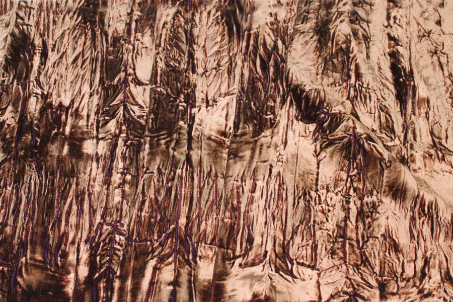 Crushed Viscose Velvet - Bronze / Purple fabric, image 4 of 5