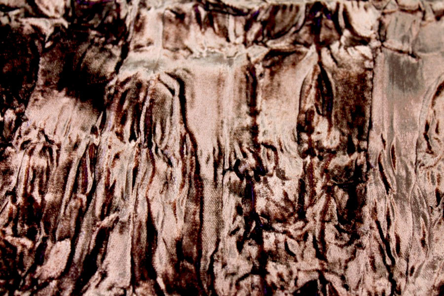 Crushed Viscose Velvet - Bronze / Purple fabric, image 3 of 5