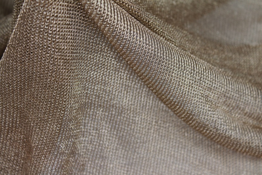Fine Metallic Thread Knit - Gold fabric, image 2 of 5