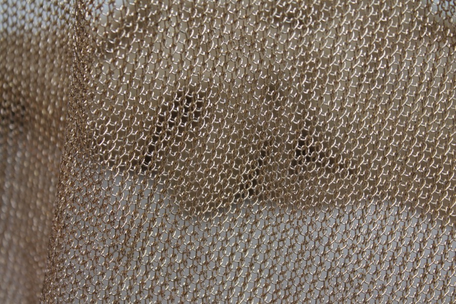 Fine Metallic Thread Knit - Gold fabric, image 5 of 5
