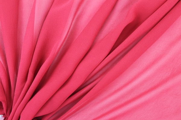 Tomato Red Silk Georgette - 135cm wide fabric