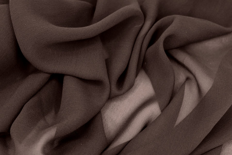 Chocolate Silk Georgette - 135cm wide fabric, image 5 of 5