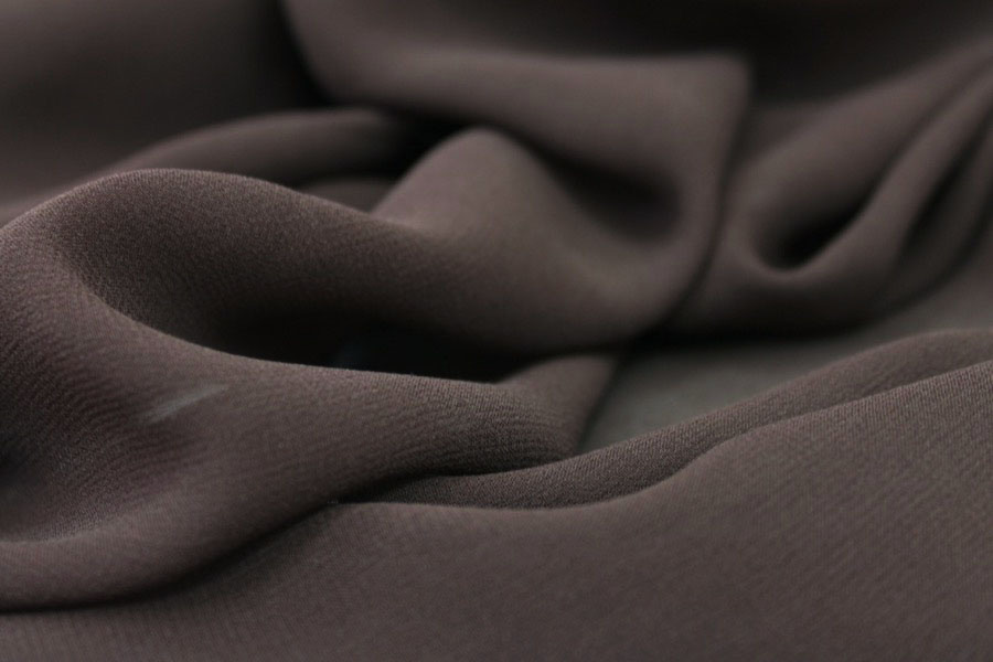 Chocolate Silk Georgette - 135cm wide fabric, image 4 of 5