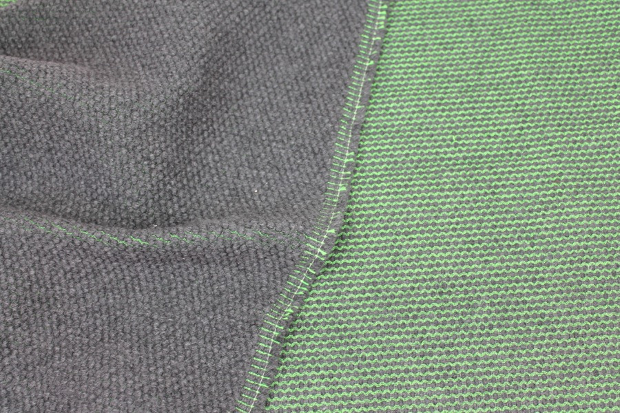 Green Grey Reversible Wool fabric, image 6 of 7