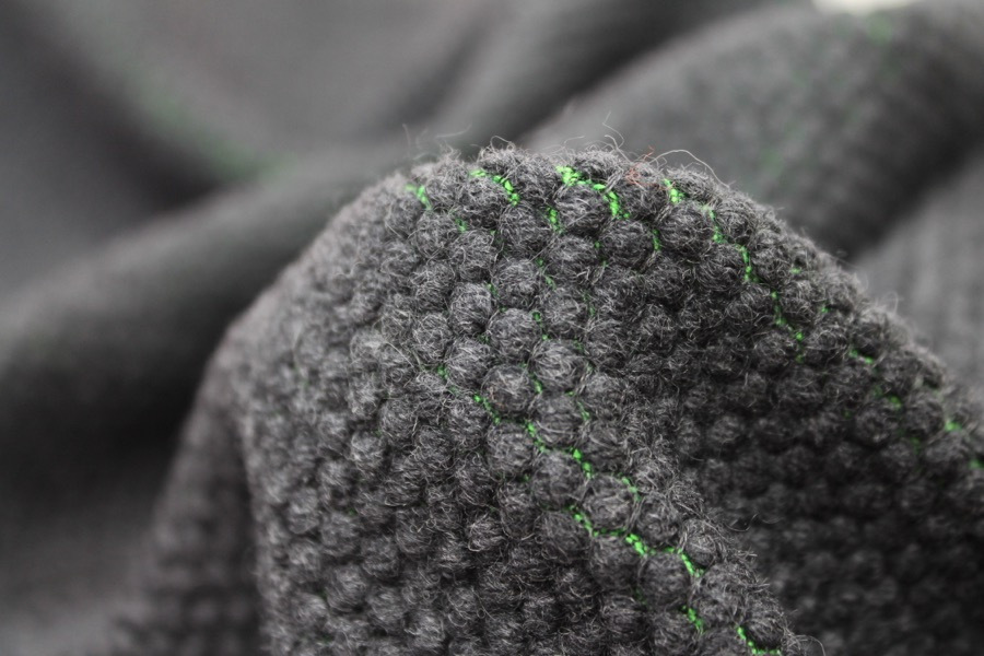 Green Grey Reversible Wool fabric, image 3 of 7