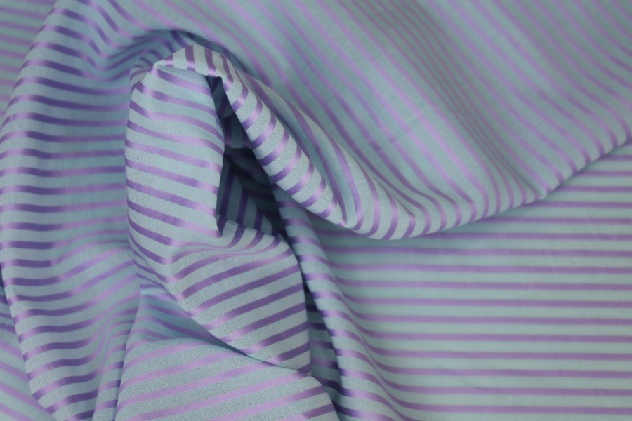 Shirting Cotton - Sheer Blue Lilac Stripe fabric, image 3 of 6