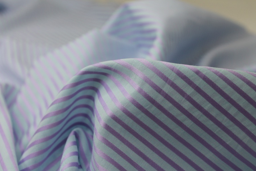 Shirting Cotton - Sheer Blue Lilac Stripe fabric, image 4 of 6