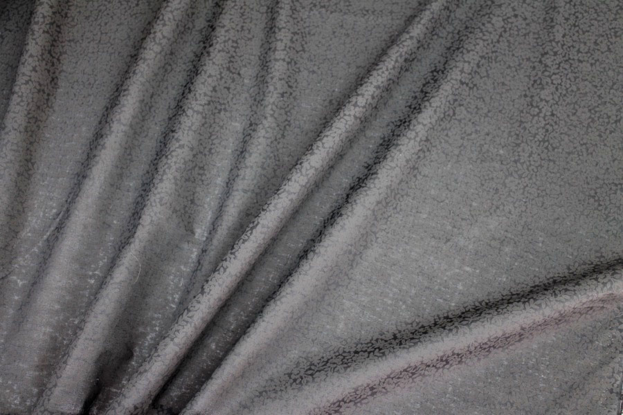 Black Floral Printed Sheer Cotton fabric, image 4 of 6