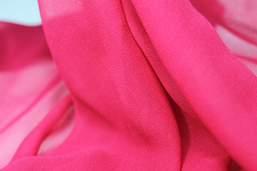 Raspberry Silk Georgette - 135cm wide fabric, image 5 of 5